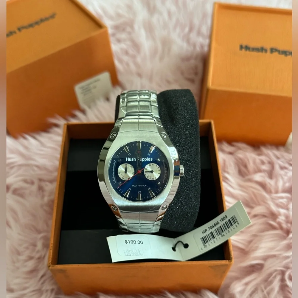 NIB HUSH PUPPIES‎ STAINLESS STEEL WATCH